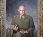 Dwight David Eisenhower, 1947, Oil on canvas by Thomas Edgar Stephens. As the general who led the Allies to victory in Europe during World War II, Dwight D. Eisenhower enjoyed a postwar popularity that inspired thoughts in many quarters of running him for the presidency. But the much-revered "Ike," with his politically potent grin, did not initially want the office, and it was not until 1952 that Republicans finally prevailed upon him to seek it. After Eisenhower left the White House in 1961, many political commentators indicated that they had not been especially impressed with this immensely popular President's performance. In time, however, Eisenhower's presidential ratings have risen, in the face of increasing appreciation for his sound fiscal policies and efforts to promote peaceful coexistence with the Soviet Union while still maintaining a strong posture against its threatened aggressions. Eisenhower was serving as chief of staff of the United States Army when he sat for this portrait. As the general who had led the Allies to victory in Europe during World War II, he was, like many military heroes before him, inspiring much talk about his White House potential.