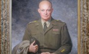 Dwight David Eisenhower, 1947, Oil on canvas by Thomas Edgar Stephens. As the general who led the Allies to victory in Europe during World War II, Dwight D. Eisenhower enjoyed a postwar popularity that inspired thoughts in many quarters of running him for the presidency. But the much-revered "Ike," with his politically potent grin, did not initially want the office, and it was not until 1952 that Republicans finally prevailed upon him to seek it. After Eisenhower left the White House in 1961, many political commentators indicated that they had not been especially impressed with this immensely popular President's performance. In time, however, Eisenhower's presidential ratings have risen, in the face of increasing appreciation for his sound fiscal policies and efforts to promote peaceful coexistence with the Soviet Union while still maintaining a strong posture against its threatened aggressions. Eisenhower was serving as chief of staff of the United States Army when he sat for this portrait. As the general who had led the Allies to victory in Europe during World War II, he was, like many military heroes before him, inspiring much talk about his White House potential.